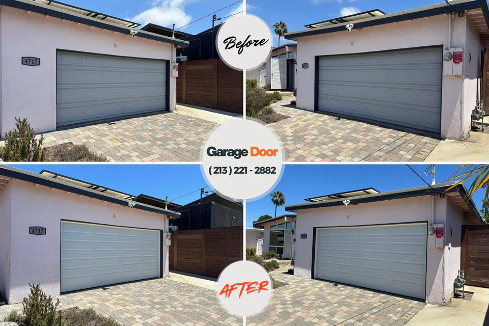 Before and after: garage door repair Star City, AR